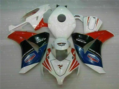2008-2011 Red White Honda CBR1000RR Complete ABS Motorcycle Fairings