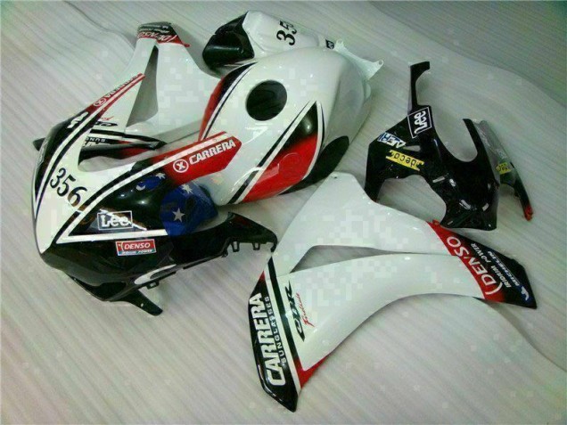 2008-2011 White Black Honda CBR1000RR Complete Fairing Kit 2008-2011 White Black Honda CBR1000RR Complete Fairing Kit