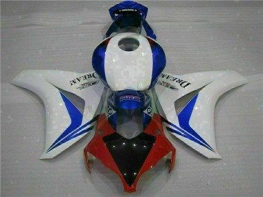 2008-2011 White Blue Honda CBR1000RR Motorcycle Fairings