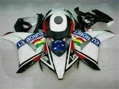 2008-2011 White Red Honda CBR1000RR Motorcycle Fairings