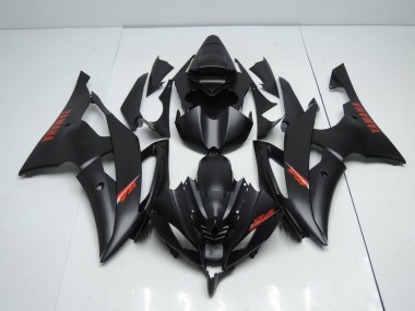 2008-2016 Matte Black Red Decals Yamaha YZF R6 Motorcycle Fairings