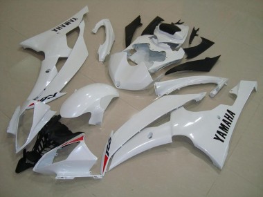 2008-2016 Pearl White Yamaha YZF R6 Motorcycle Fairings