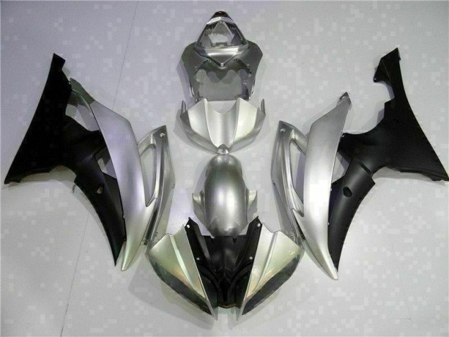 2008-2016 Silver Black Yamaha YZF R6 Motorcycle Fairings