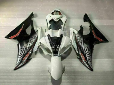 2008-2016 White Black Yamaha YZF R6 Abs Motorcycle Fairings