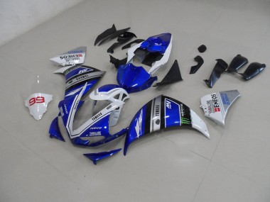 2009-2011 Blue White Yamaha YZF R1 Motorcycle Fairings