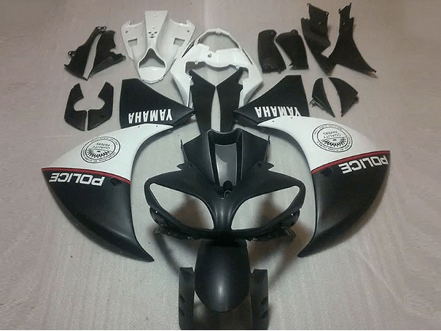2009-2011 Matte Black White Yamaha YZF R1 Motorcycle Fairings 2009-2011 Matte Black White Yamaha YZF R1 Motorcycle Fairings