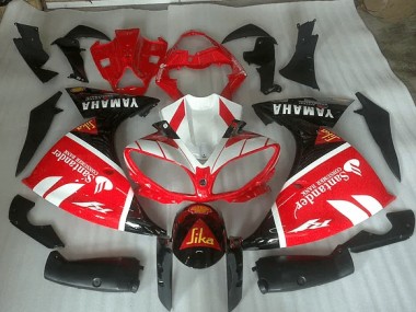 2009-2011 Red White and Black Graphic Yamaha YZF R1 Motorcycle Fairings