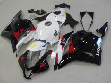 2009-2012 Black Red White Honda CBR600RR Motorcycle Fairings