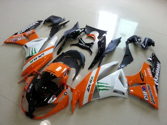 2009-2012 Orange Monster Kawasaki Ninja ZX6R Motorcycle Fairings 2009-2012 Orange Monster Kawasaki Ninja ZX6R Motorcycle Fairings