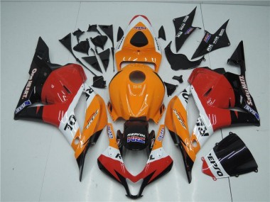 2009-2012 Orange Red Black Honda CBR600RR Motorcycle Fairings