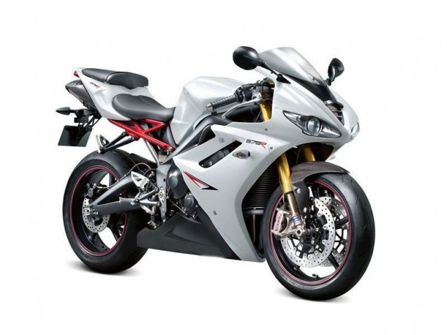 2009-2012 Pearl White Black Triumph Daytona 675 Triple Motorcycle Fairings & Bodywork 2009-2012 Pearl White Black Triumph Daytona 675 Triple Motorcycle Fairings & Bodywork