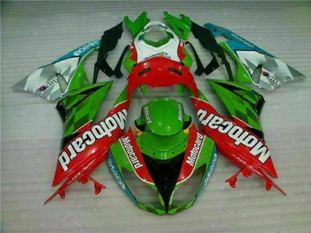 2009-2012 Red Green Motocard Kawasaki Ninja ZX6R Motorcycle Fairings 2009-2012 Red Green Motocard Kawasaki Ninja ZX6R Motorcycle Fairings