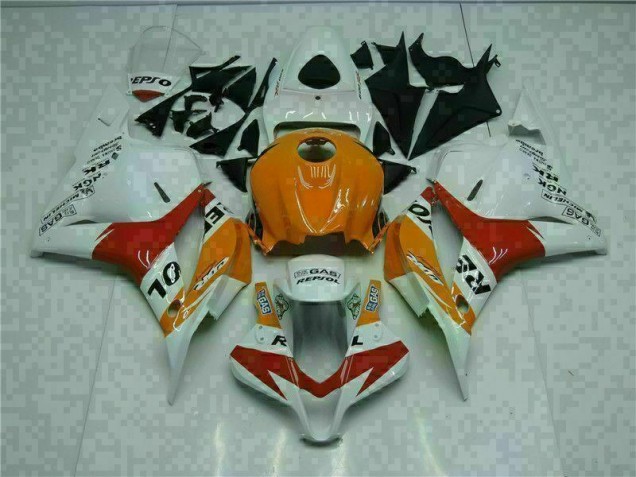 2009-2012 White Orange Honda CBR600RR Motorcycle Fairings 2009-2012 White Orange Honda CBR600RR Motorcycle Fairings