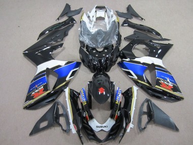 2009-2016 Black Dark Dog Suzuki GSXR1000 Motorcycle Fairings