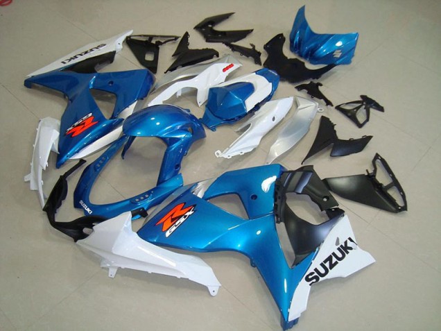 2009-2016 Blue and White OEM Style Suzuki GSXR 1000 Motorcycle Fairings 2009-2016 Blue and White OEM Style Suzuki GSXR 1000 Motorcycle Fairings