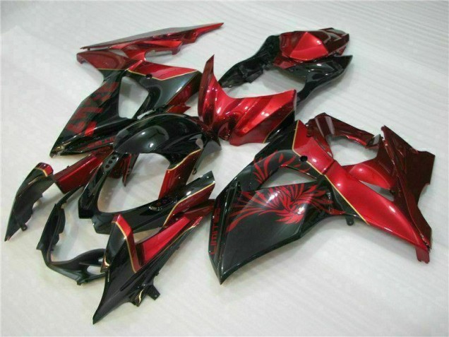 2009-2016 Red Flame Black Suzuki GSXR1000 Motorcycle Fairings 2009-2016 Red Flame Black Suzuki GSXR1000 Motorcycle Fairings