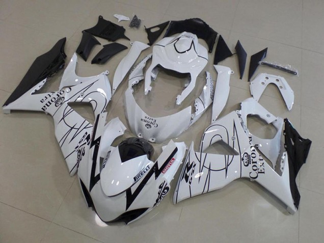 2009-2016 White Corona Race Suzuki GSXR 1000 Motorcycle Fairings 2009-2016 White Corona Race Suzuki GSXR 1000 Motorcycle Fairings