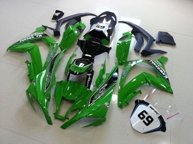2011-2015 Green Kawasaki Ninja ZX10R Motorcycle Fairings