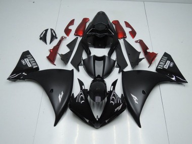 2012-2014 Matte Black Yamaha YZF R1 Full Fairing Kit