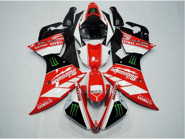 2012-2014 Red White Rocol Yamaha YZF R1 Motorcycle Fairings 2012-2014 Red White Rocol Yamaha YZF R1 Motorcycle Fairings