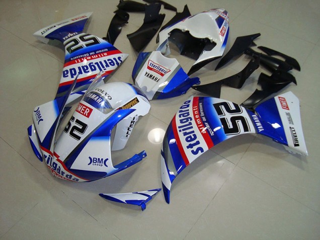 2012-2014 White Black Sterilgarda Yamaha YZF R1 Motorcycle Fairings