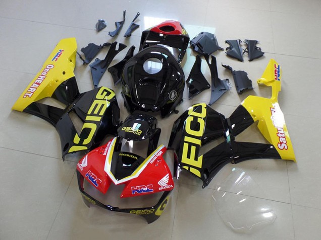 2013-2019 Yellow Black Geico Honda CBR600RR Motorcycle Fairings 2013-2019 Yellow Black Geico Honda CBR600RR Motorcycle Fairings